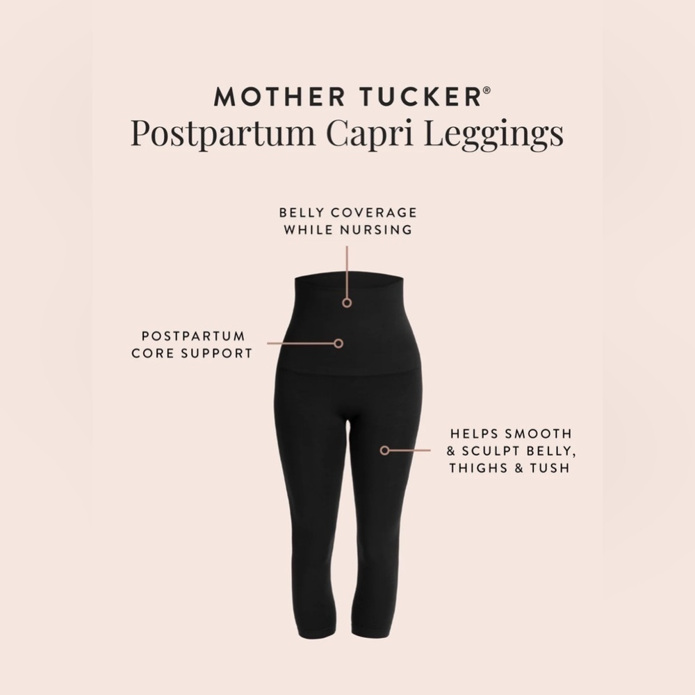 Mother Tucker compression capri leggings black - belly bandit